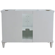 Bellaterra Home 400800-48S-WH Forli 48" vanity cabinet, White, back view