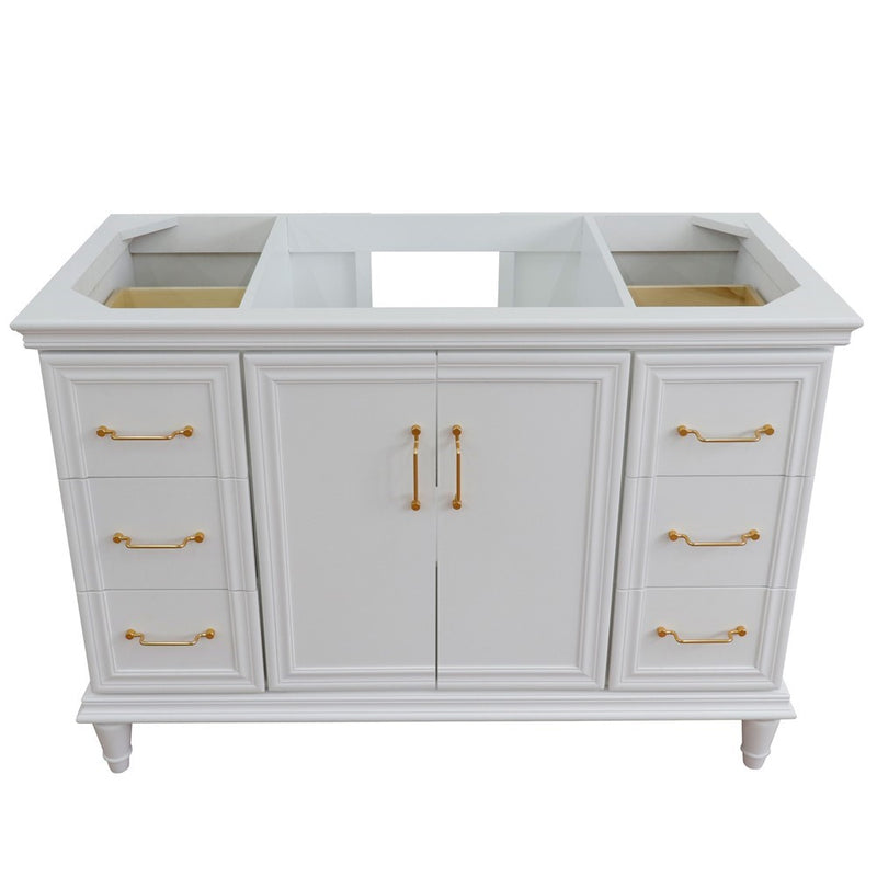 Bellaterra Home 400800-48S-WH Forli 48" vanity cabinet, White, high angle front