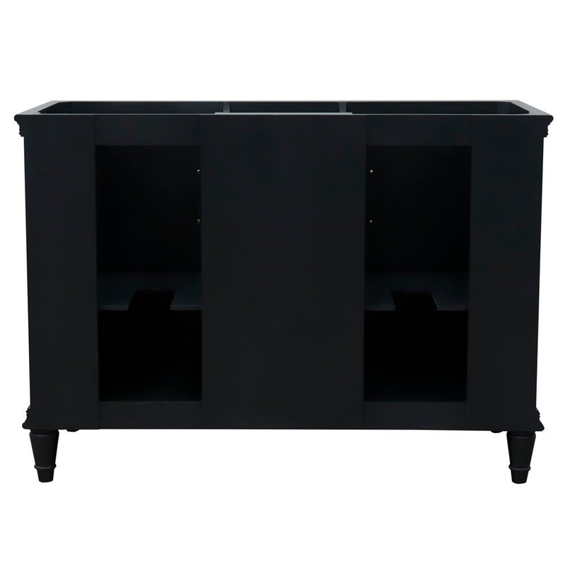 Bellaterra Home 400800-49D-DG-GYO Forli 49" vanity, Dark Gray, gray granite top, cabinet without top
