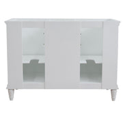 Bellaterra Home 400800-49D-WH-BGR Forli 49" vanity, White, Black Galaxy granite top, cabinet without top