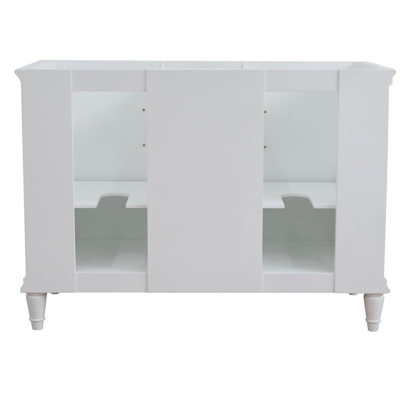 Bellaterra Home 400800-49D-WH-WERD Forli 49" vanity, White, white engineered stone top, cabinet without top