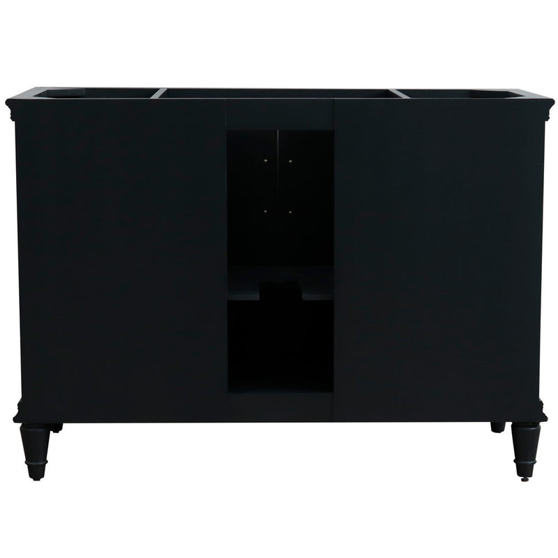 Bellaterra Home 400800-49S-DG-GYR Forli 49" vanity, Dark Gray, gray granite top, cabinet without top