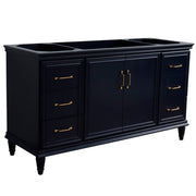Bellaterra Home 400800-60S-BU Forli 60" vanity cabinet, Blue, angled view on a white background