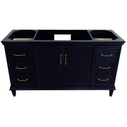 Bellaterra Home 400800-60S-BU Forli 60" vanity cabinet, Blue, high angle front