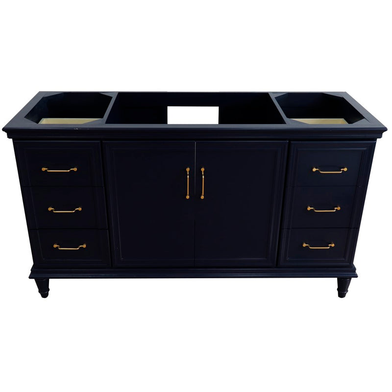 Bellaterra Home 400800-60S-BU Forli 60" vanity cabinet, Blue, high angle front