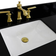 Bellaterra Home 400800-61D-DG-BGR Forli 61" vanity, Dark Gray, Black Galaxy granite top, countertop and sink close-up