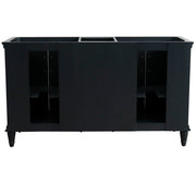 Bellaterra Home 400800-61D-DG-GYO Forli 61" vanity, Dark Gray, gray granite top, cabinet without top