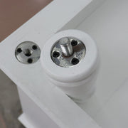 Bellaterra Home 400800-61D-WH-WERD Forli 61" vanity, White, white engineered stone top, leg and base close-up