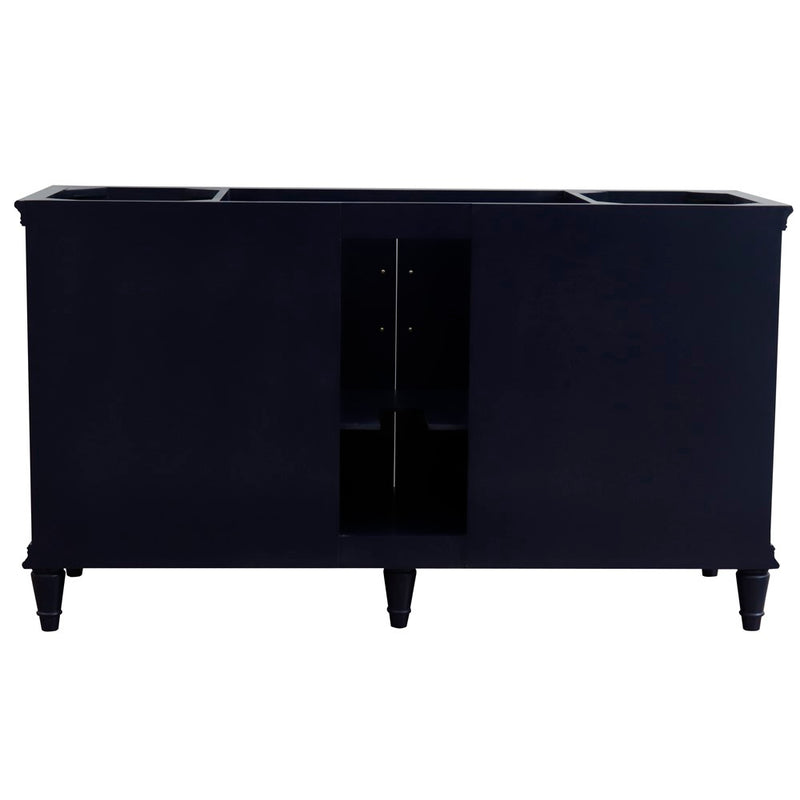 Bellaterra Home 400800-61S-BU-BGR Forli 61" vanity, Blue, Black Galaxy granite top, cabinet without top