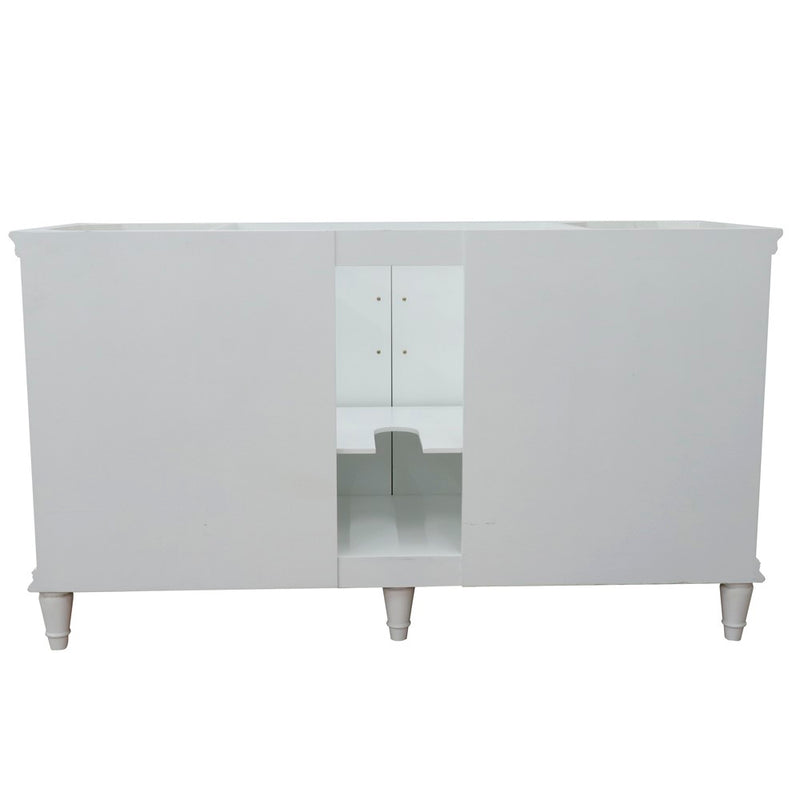 Bellaterra Home 400800-61S-WH-WERD Forli 61" vanity, White, white engineered stone top, cabinet without top