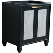 Bellaterra Home 400990-30-DG Trento 30" vanity cabinet, Dark Gray, angled view on a white background