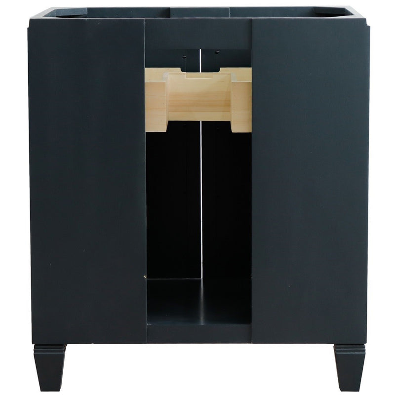 Bellaterra Home 400990-30-DG Trento 30" vanity cabinet, Dark Gray, back
