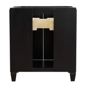 Bellaterra Home 400990-31-BL-BGO Trento 31" vanity, Black, Black Galaxy granite top, back
