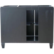 Bellaterra Home 400990-43L-BL-BGRL Trento 43" vanity, Black, Black Galaxy granite top, back