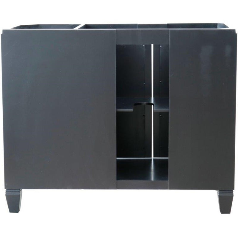 Bellaterra Home 400990-43L-BL-BGRL Trento 43" vanity, Black, Black Galaxy granite top, back