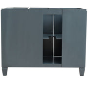 Bellaterra Home 400990-43L-DG-WMRL Trento 43" vanity, Dark Gray, White Carrara marble top, back