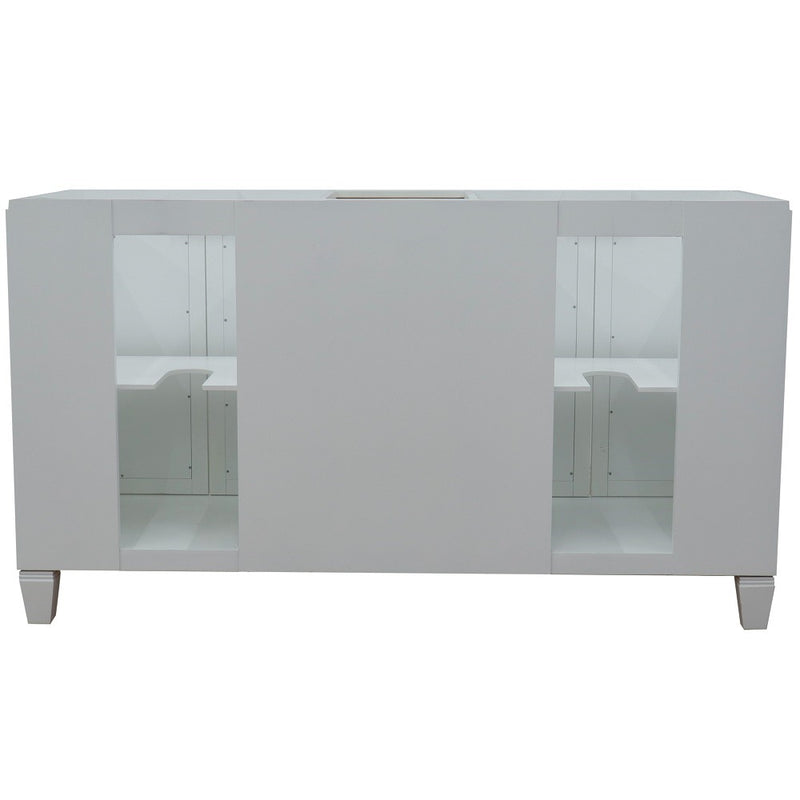 Bellaterra Home 400990-60D-WH Trento 60" vanity cabinet, White, back