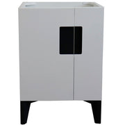 Bellaterra Home 408800-24-WH Kolb 24" vanity cabinet, White, front view on a white background
