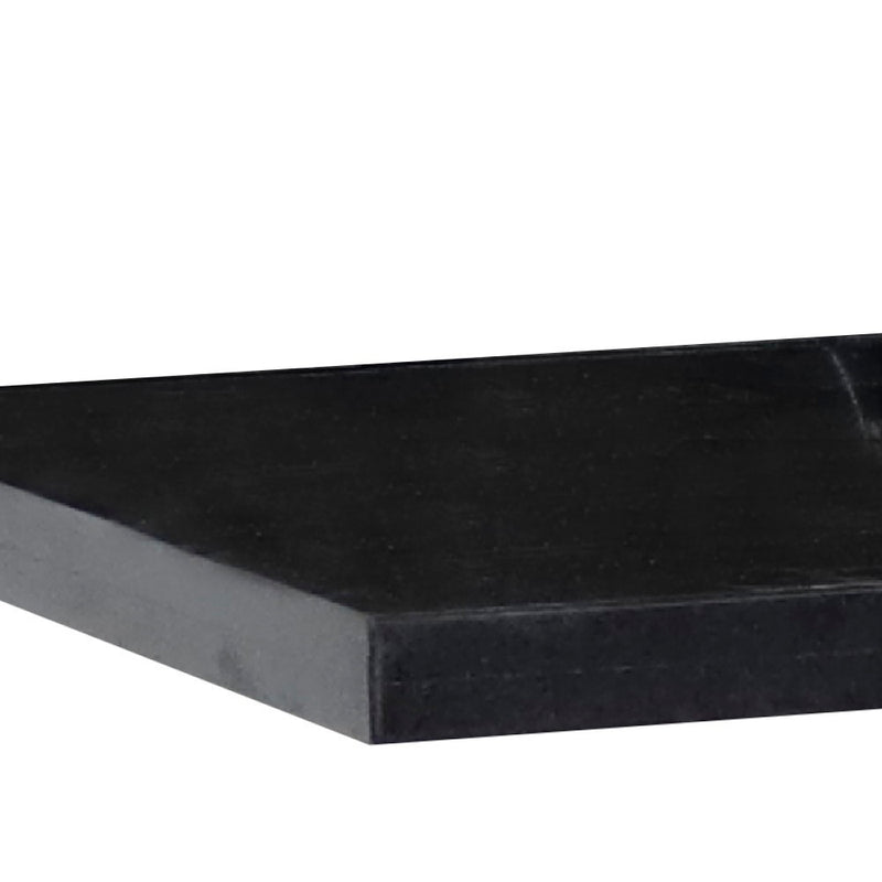 Bellaterra Home 430001-61-BGO 61" Black Galaxy granite vanity top, countertop edge close-up