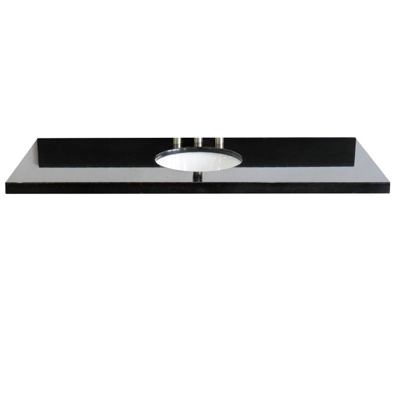 Bellaterra Home 430001-61-BGO 61" Black Galaxy granite vanity top, front