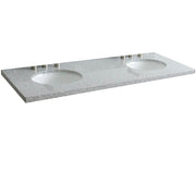 Bellaterra Home 430001-61D-GYO 61" gray granite vanity top, front view on a white background