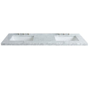 Bellaterra Home 430002-61D-WMR 61" White Carrara marble vanity top, front