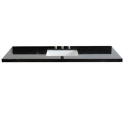 Bellaterra Home 430002-61S-BGR 61" Black Galaxy granite vanity top, front