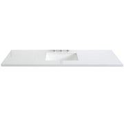 Bellaterra Home 430002-61S-WER 61" white engineered stone vanity top, front