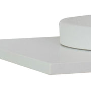 Bellaterra Home 430003-61-WERD 61" white engineered stone vanity top, countertop edge close-up