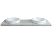 Bellaterra Home 430003-61D-GYRD 61" gray granite vanity top, front