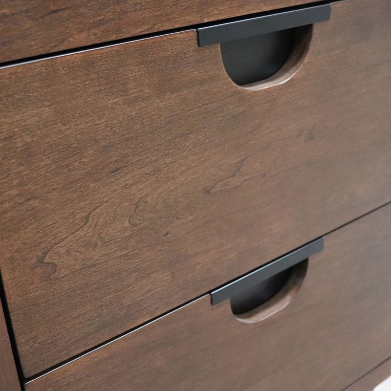 Bellaterra Home 4922-MT1-AQ Porto 49" vanity, Dark Cherry, white engineered stone top, open drawer close-up