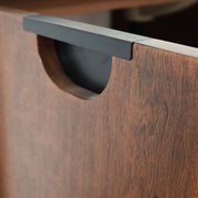 Bellaterra Home 4922-MT1-AQ Porto 49" vanity, Dark Cherry, white engineered stone top, door and hardware close-up