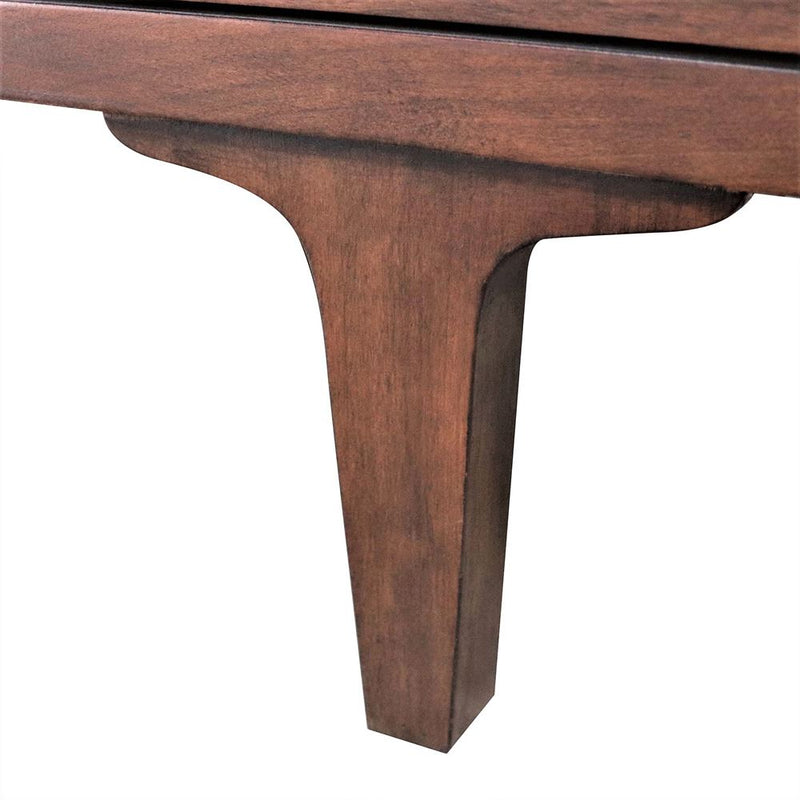 Bellaterra Home 4922-MT1-AQ Porto 49" vanity, Dark Cherry, white engineered stone top, leg and base close-up