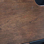 Bellaterra Home 4922-MT1-AQ Porto 49" vanity, Dark Cherry, white engineered stone top, wood grain closeup