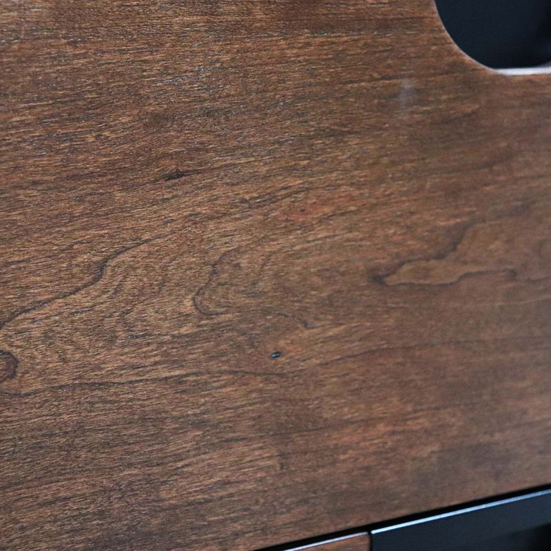 Bellaterra Home 4922-MT1-AQ Porto 49" vanity, Dark Cherry, white engineered stone top, wood grain closeup