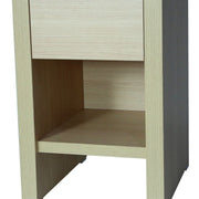 Bellaterra Home 500137-CO Modern 16" vanity, Neutral, white ceramic top, cabinet interior close-up