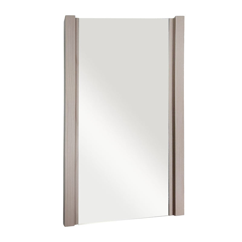 Bellaterra Home 500137-M-EP Modern 17.7" rectangular mirror, Light Gray, angled view on a white background