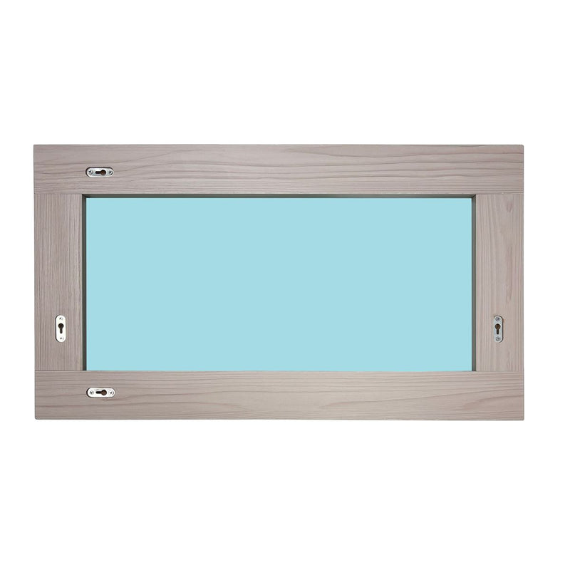 Bellaterra Home 500137-M-EP Modern 17.7" rectangular mirror, Light Gray, back