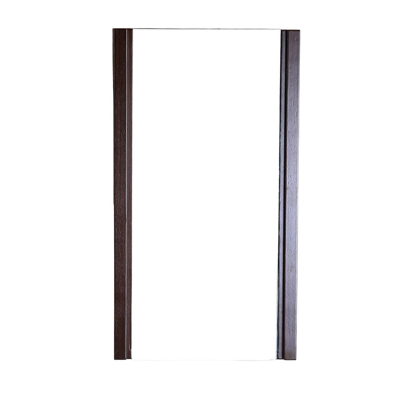 Bellaterra Home 500137-MIR Modern 17.7" rectangular mirror, Wenge, front view on a white background
