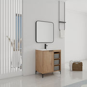 Bellaterra Home 500210-30 Manchester 30" vanity, Neutral, solid surface resin top, installed in a bathroom