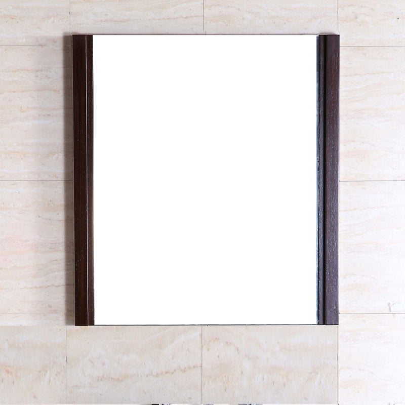 Bellaterra Home 502001A-MIR-24 23.5" mirror, Wenge, front view on a white background