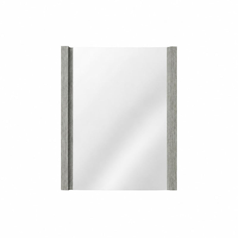 Bellaterra Home 502001B-MIR-24 23.5" mirror, Gray Pine, front view on a white background
