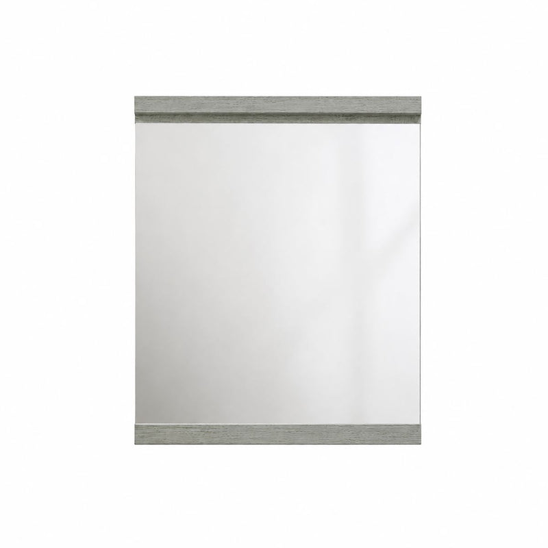 Bellaterra Home 502001B-MIR-24 23.5" mirror, Gray Pine, horizontal