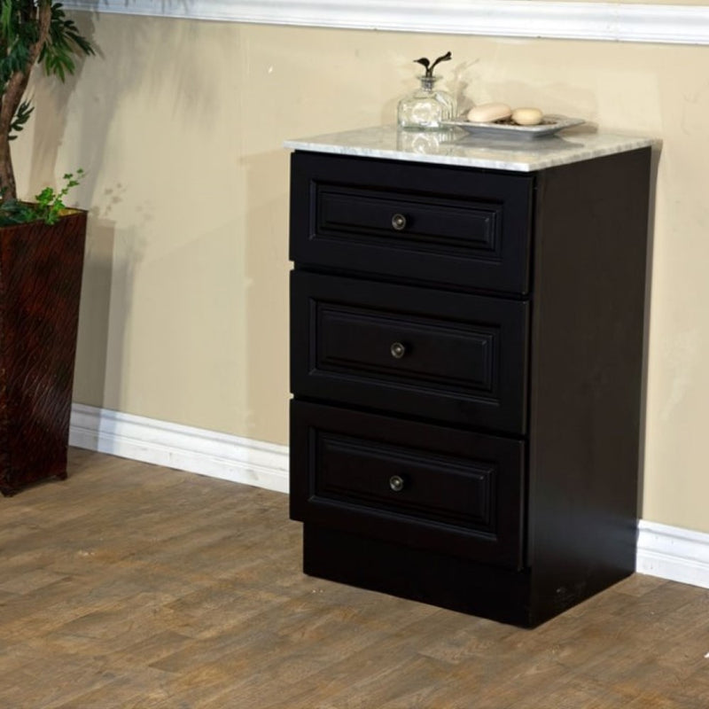 Bellaterra Home 605523 20" storage cabinet, Dark Mahogany, installed in a bathroom