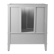 Bellaterra Home 800631-31-LG Aurora 31" vanity, Light Gray, white engineered stone top, back view
