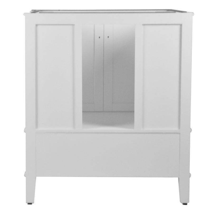 Bellaterra Home 800631-31-WH Aurora 31" vanity, White, white engineered stone top, back view
