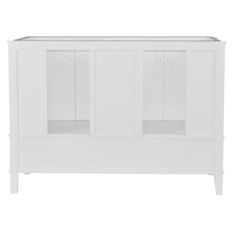 Bellaterra Home 800631-49D-WH Aurora 49" vanity, White, white engineered stone top, back view