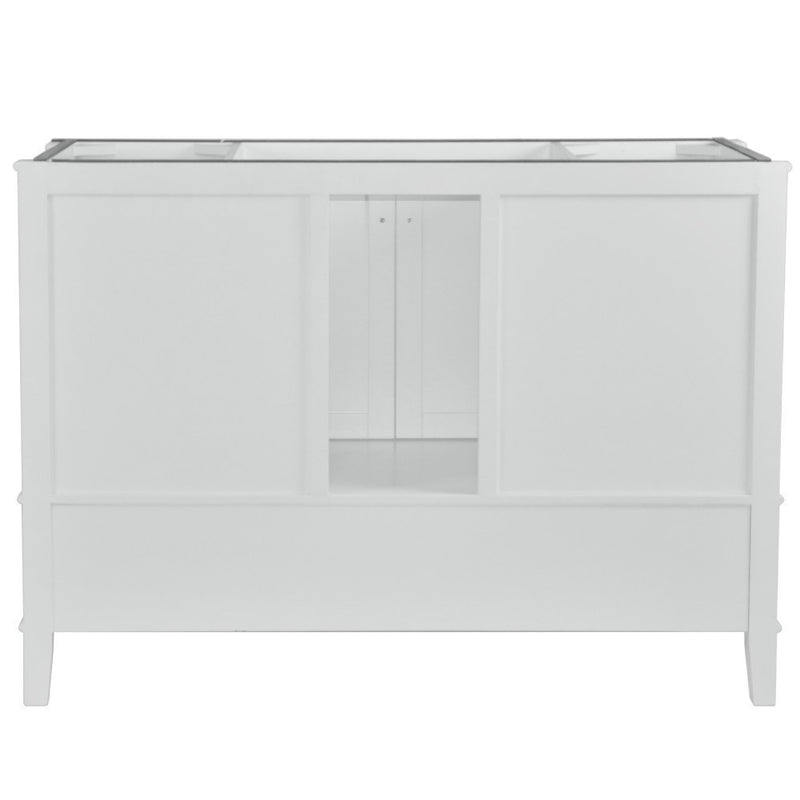 Bellaterra Home 800631-49S-WH Aurora 49" vanity, White, white engineered stone top, back view