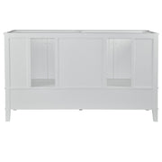 Bellaterra Home 800631-61D-WH Aurora 61" vanity, White, white engineered stone top, back view