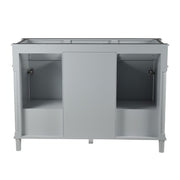 Bellaterra Home 800632-48DBN-LG Napa 48" vanity, Light Gray, white Carrara marble top, rear view